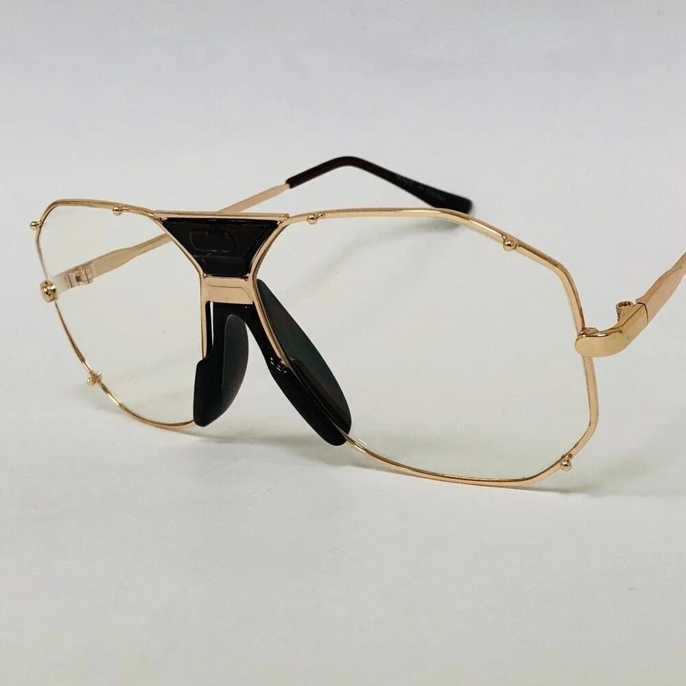 Retro Clear Lens Sunglasses Women Men Oversized Classic 70s Vintage Trendy Glass
